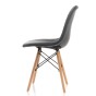 Krzesło skandynawskie tapicerowane EAMES EM01N | Welur | Popiel #21 | Nogi drewniane | Outlet-5