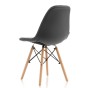 Krzesło skandynawskie tapicerowane EAMES EM01N | Welur | Popiel #21 | Nogi drewniane | Outlet-6