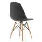 Krzesło skandynawskie tapicerowane EAMES EM01N | Welur | Popiel #21 | Nogi drewniane | Outlet-8