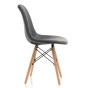 Krzesło skandynawskie tapicerowane EAMES EM01N | Welur | Popiel #21 | Nogi drewniane | Outlet-9