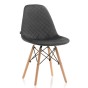 Krzesło skandynawskie tapicerowane EAMES EM01N | Welur | Popiel #21 | Nogi drewniane | Outlet-10