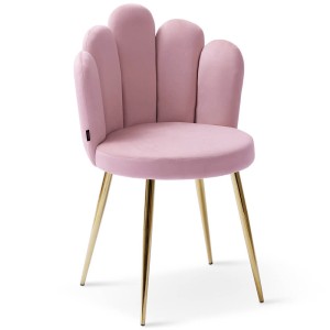 Krzesło muszelka Glamour DC-6092 | Welur | Różowy | OUTLET