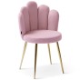 Krzesło muszelka Glamour DC-6092 | Welur | Różowy | OUTLET-1