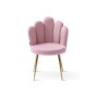 Krzesło muszelka Glamour DC-6092 | Welur | Różowy | OUTLET-2
