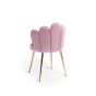 Krzesło muszelka Glamour DC-6092 | Welur | Różowy | OUTLET-5