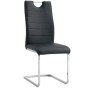 Krzesło tapicerowane C-946 | Ekoskóra | Czarny | OUTLET-1