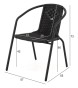 Zestaw mebli balkonowych BALI KJF3644 | Czarny | OUTLET-17