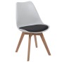 Krzesło skandynawskie 53E-7 biało-czarne | OUTLET-2