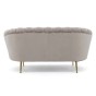 Sofa muszelka Glamour ELIF | Welur | Ciemny beż #7 | Nogi złote-9