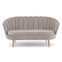 Sofa muszelka Glamour ELIF | Welur | Ciemny beż #7 | Nogi złote-2