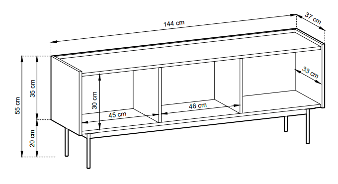 COLOR RTV-144 wymiary