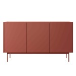 Komoda COLOR K144/83 | Ceramiczny czerwony, dąb linea