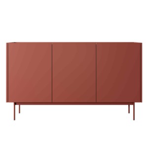 Komoda COLOR K144/83 | Ceramiczny czerwony, dąb linea
