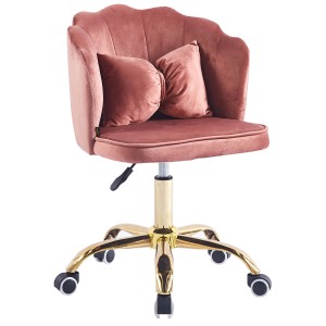 Krzesło muszelka obrotowe DC-6091S | Welur | Różowy #44 | OUTLET