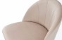 Krzesło tapicerowane THDC015-1 | Welur | Beżowy | Złota noga | OUTLET-16