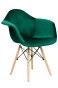 Krzesło skandynawskie ART105C | Welur | Zielony | Outlet-3
