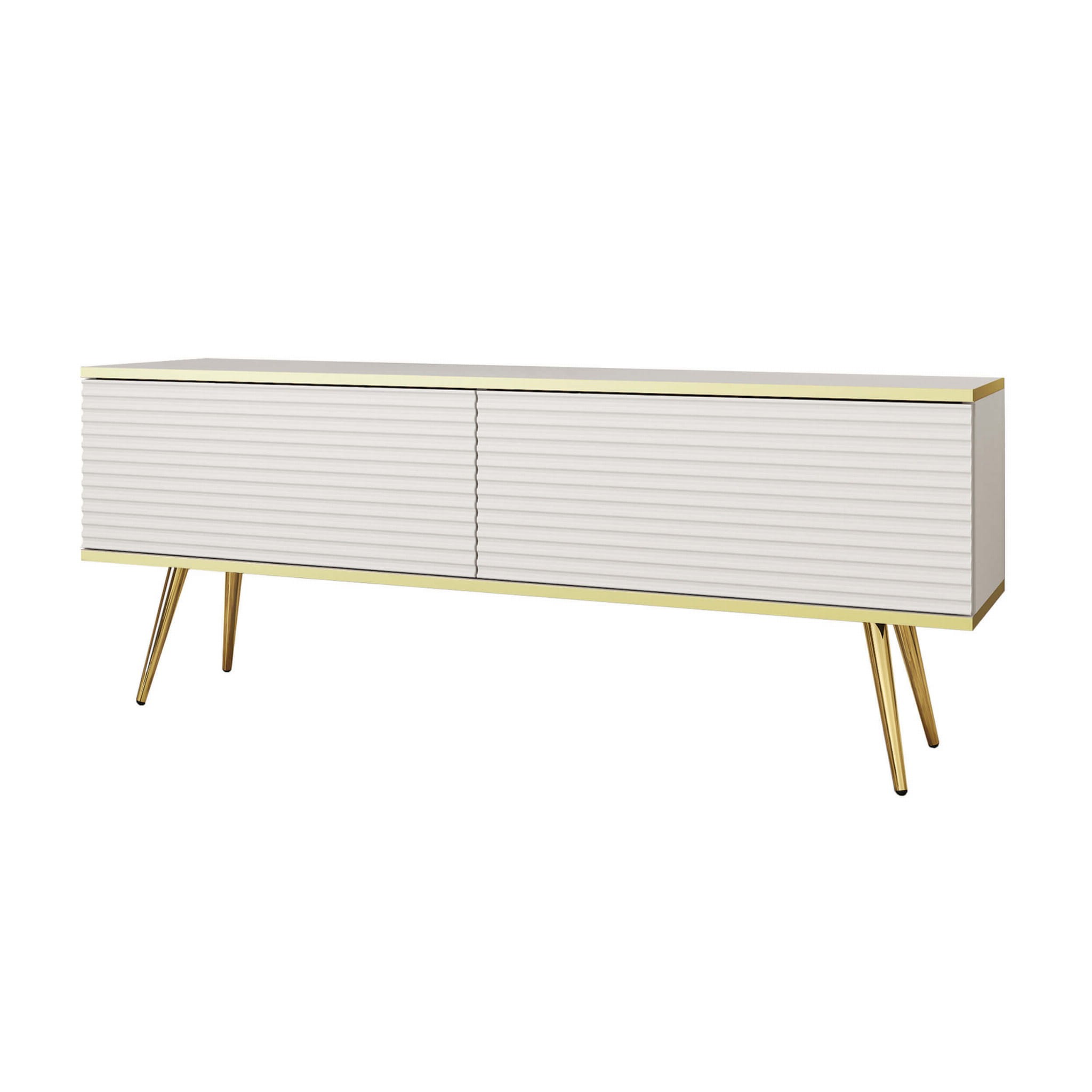 biała szafka rtv frezowana