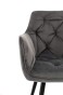 Krzesło tapicerowane DC-0084-3 Szary welur | Nogi czarne | OUTLET-15