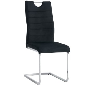 Nowoczesne krzesło C-946 czarne welurowe | OUTLET