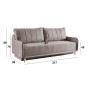 Sofa z funkcją spania MORIS | Szary | OUTLET-6