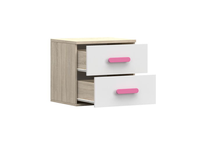 OPEN BEDSIDE TABLE OAK_WHITE M01314 HANDLE PINK.png