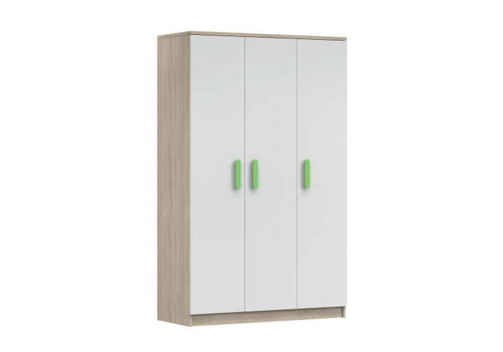 WORDROBE 3D OAK_WHITE M01310 HANDLE GREEN.png