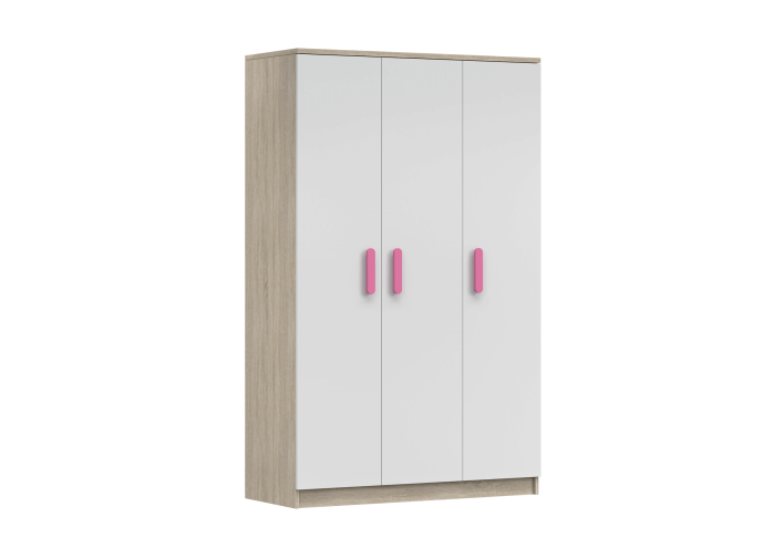 WORDROBE 3D OAK_WHITE M01310 HANDLE PINK.png