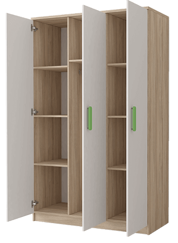 WORDROBE OPEN 3D OAK_WHITE M01430 HANDLE GREEN PINK.png