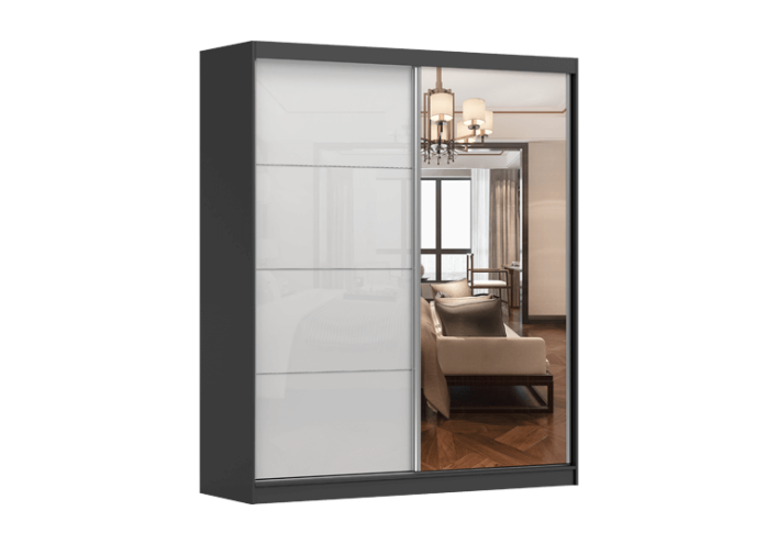 szafa przesuwna z lustrem 183 cm