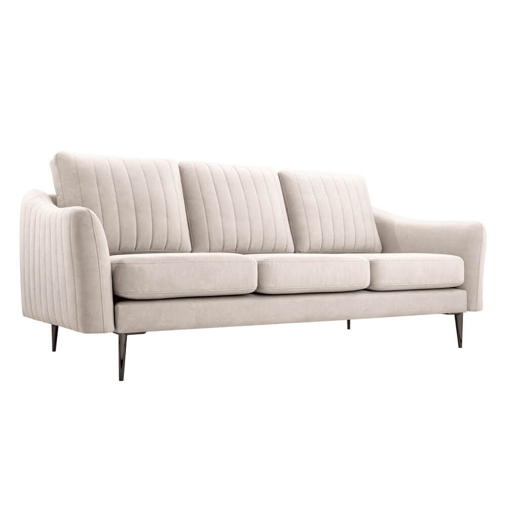 beżowa sofa trzyosobowa