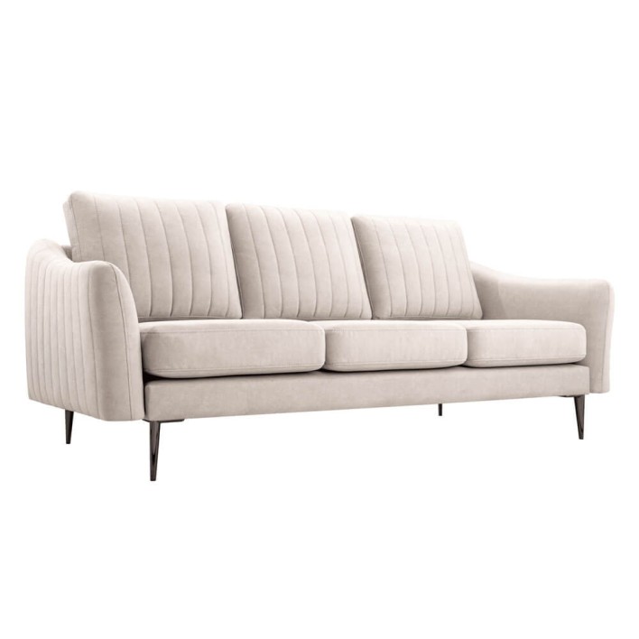 beżowa sofa trzyosobowa