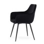 Krzesło tapicerowane DC-0084-2 | czarny welur | czarne nogi | OUTLET-5