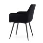 Krzesło tapicerowane DC-0084-2 | czarny welur | czarne nogi | OUTLET-6