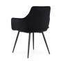 Krzesło tapicerowane DC-0084-2 | czarny welur | czarne nogi | OUTLET-7