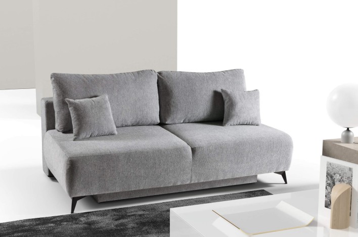 szara sofa z funkcją spania