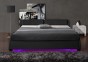 Łóżko tapicerowane 868 LED | 180x200 | Ekoskóra | Czarny | OUTLET-5