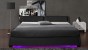 Łóżko tapicerowane 868 LED | 160x200 | Ekoskóra | Czarny | OUTLET-5