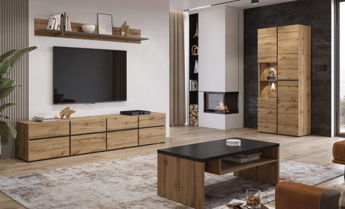 salon z drewnem dąb wotan