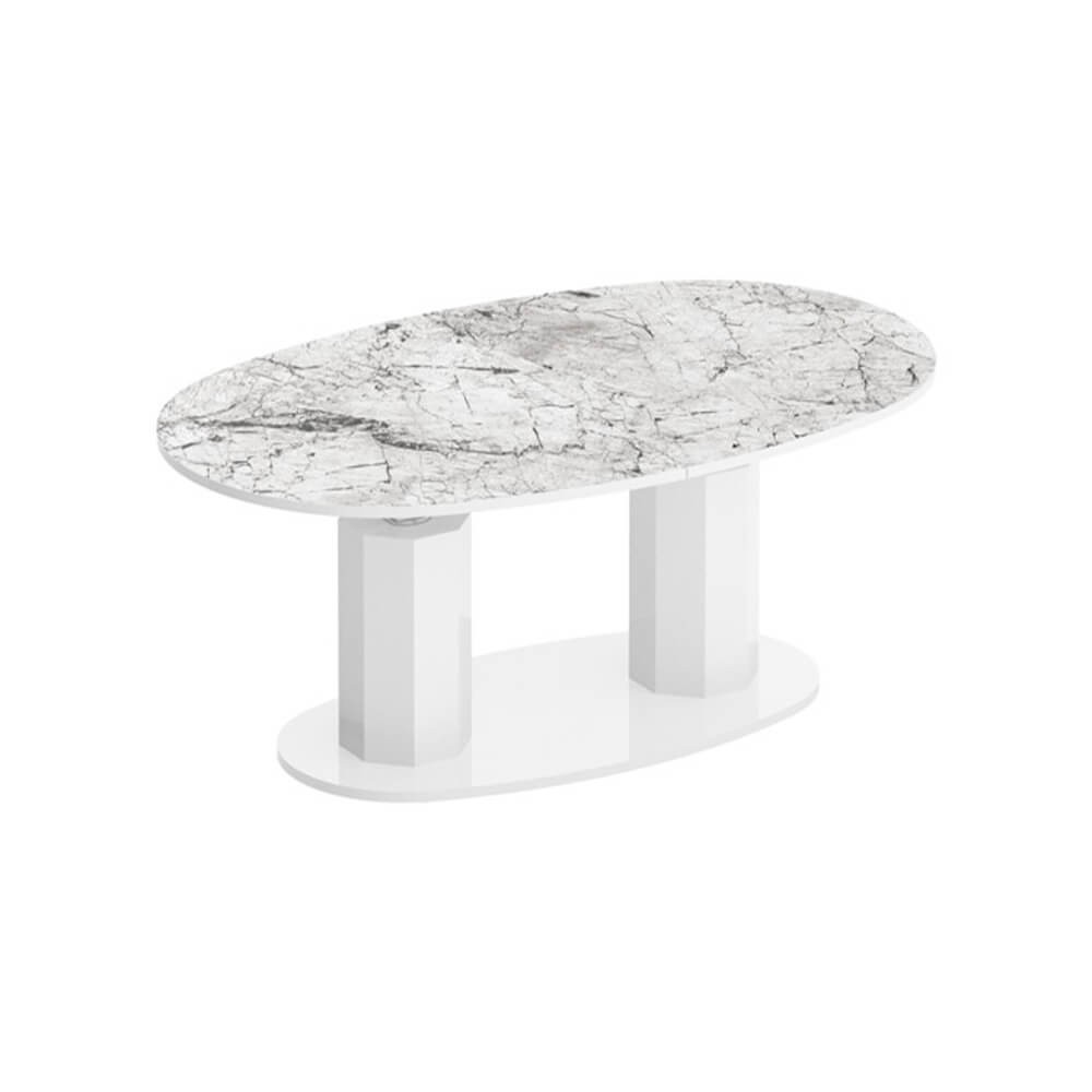Ławostół rozkładany BARLETTA | Venatino White HG + Biały HG