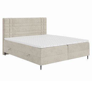 Łóżko kontynentalne z pojemnikiem i topperem VILANO | 160x200 | Kolor do wyboru
