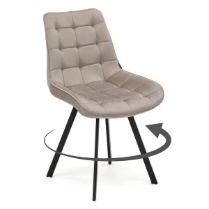 Krzesło obrotowe DC-6030S | welur | ciemny beż