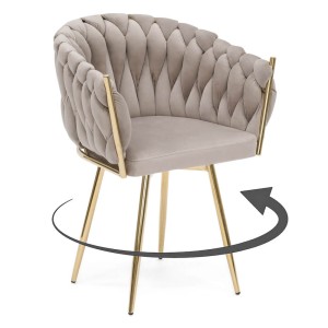 Krzesło obrotowe DC-7077S360 welur | ciemny beż #7