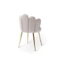 Krzesło muszelka beżowe DC-6092 złote nogi, welur | OUTLET-2
