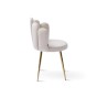 Krzesło muszelka beżowe DC-6092 złote nogi, welur | OUTLET-4