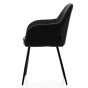 Krzesło welurowe C-892 z poduszką czarne | OUTLET-10