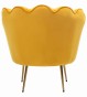 Fotel muszelka LOTUS YC-7088 | Welur | Żółty #76-3