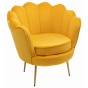 Fotel muszelka LOTUS YC-7088 | Welur | Żółty #76-1