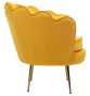 Fotel muszelka LOTUS YC-7088 | Welur | Żółty #76-4