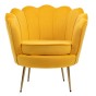 Fotel muszelka LOTUS YC-7088 | Welur | Żółty #76-2