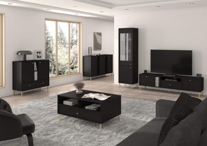 TOKYO 2 - KOMODA 825+822, WITRYNA 101, RTV 313, STOLIK 201 CZARNY GRAFIT.jpg